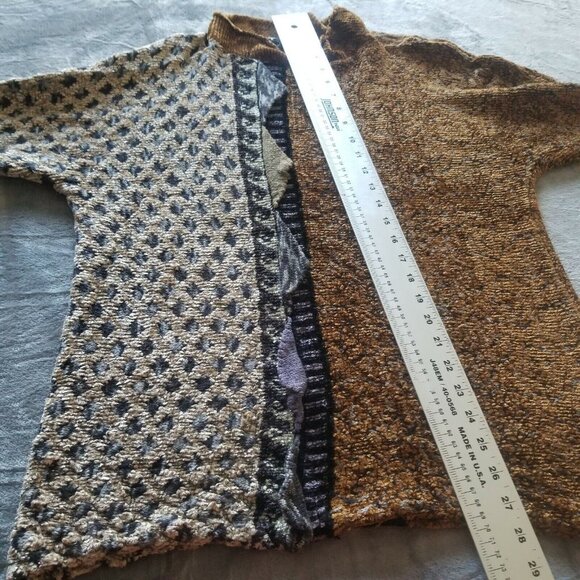 Robin Originals Creative Knits Medium / Large Pullover Sweater Hand Loomed Brown - Picture 5 of 6